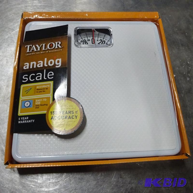 lot 103 image: New Taylor brand analog bathroom scale...