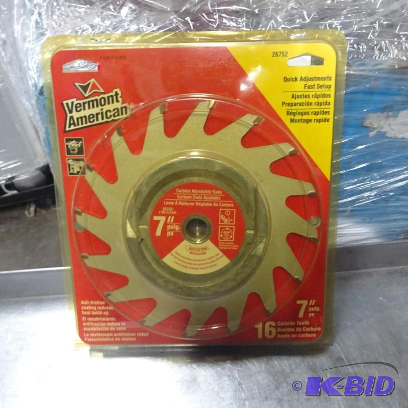 lot 120 image: New Vermont American 7 in Dado Blade. 16 carb...