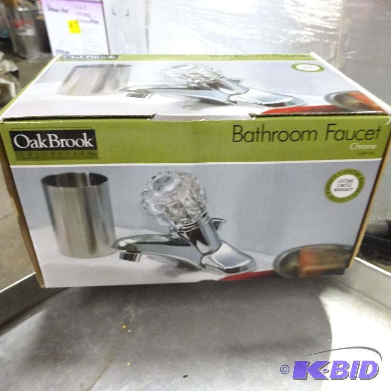 lot 152 image: New Oakbrook Chrome bathroom Faucet...