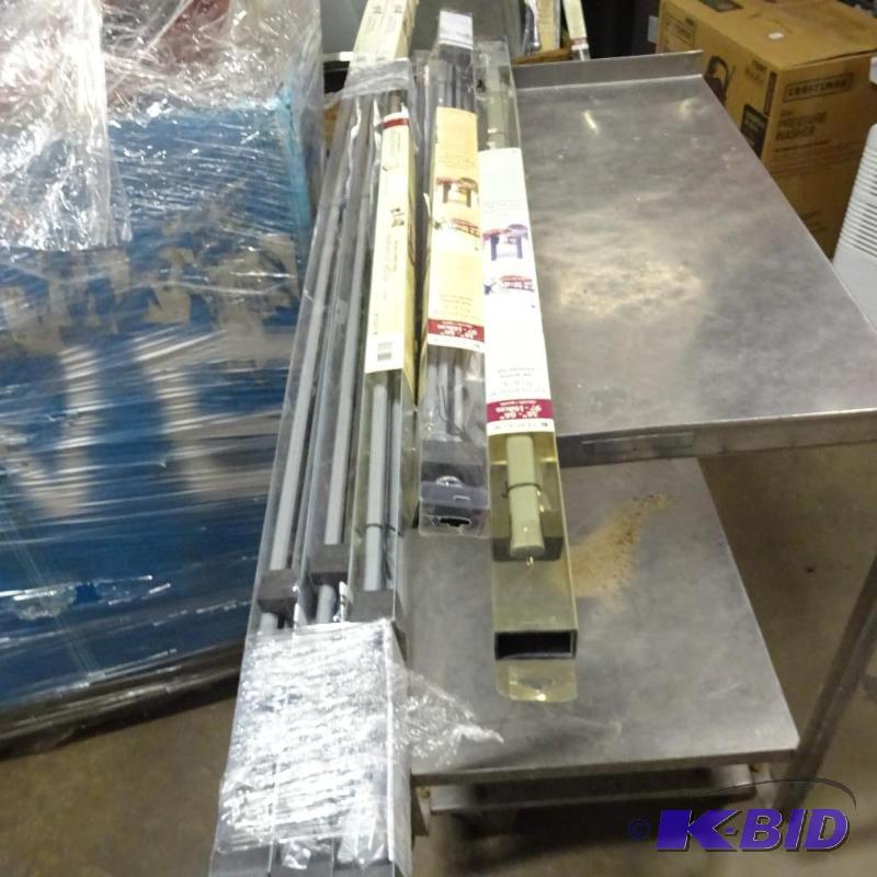 lot 160 image: New 5 pc lot of curtain rods...