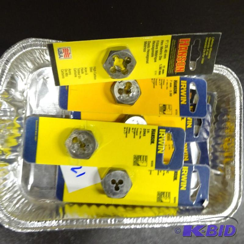 lot 21 image: New 6 piece lot high carbon steel dies for us...