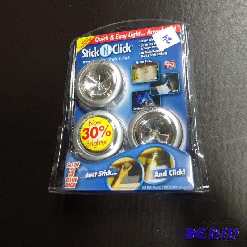 lot 24 image: New stick n click LED lights. Battery operate...