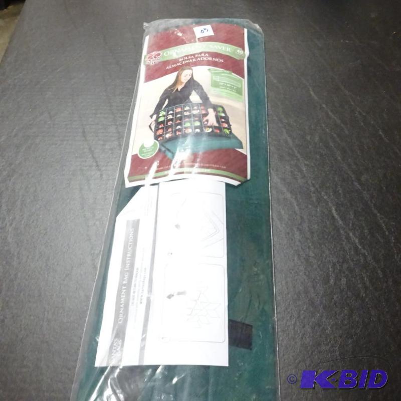 lot 60 image: New Xmas ornament saver. 25x16x3 in holds 40 ...