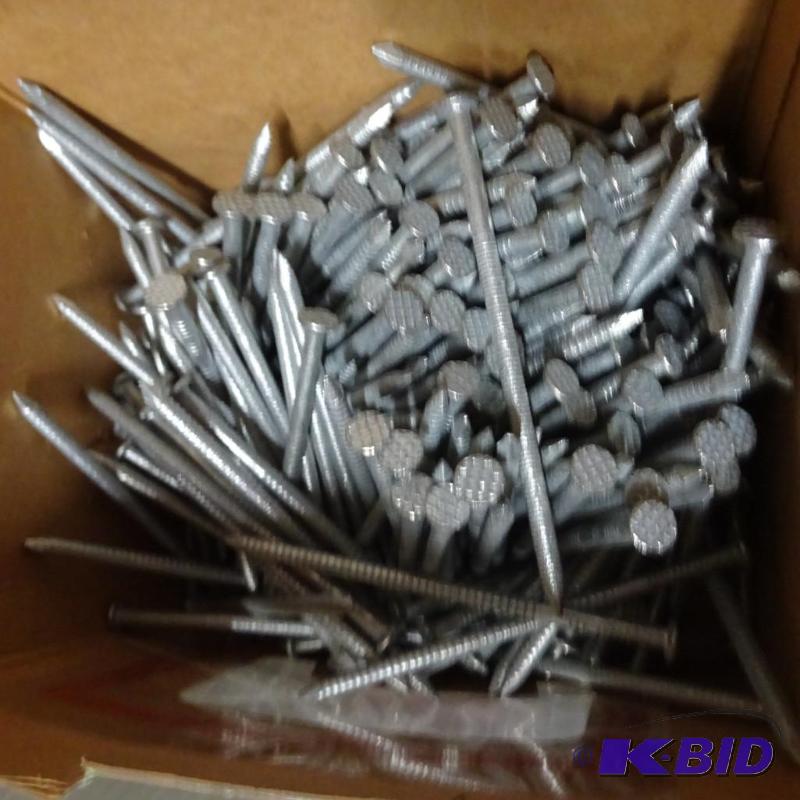 lot 61 image: New 5lb box of hot galv ring shank patiodeck...