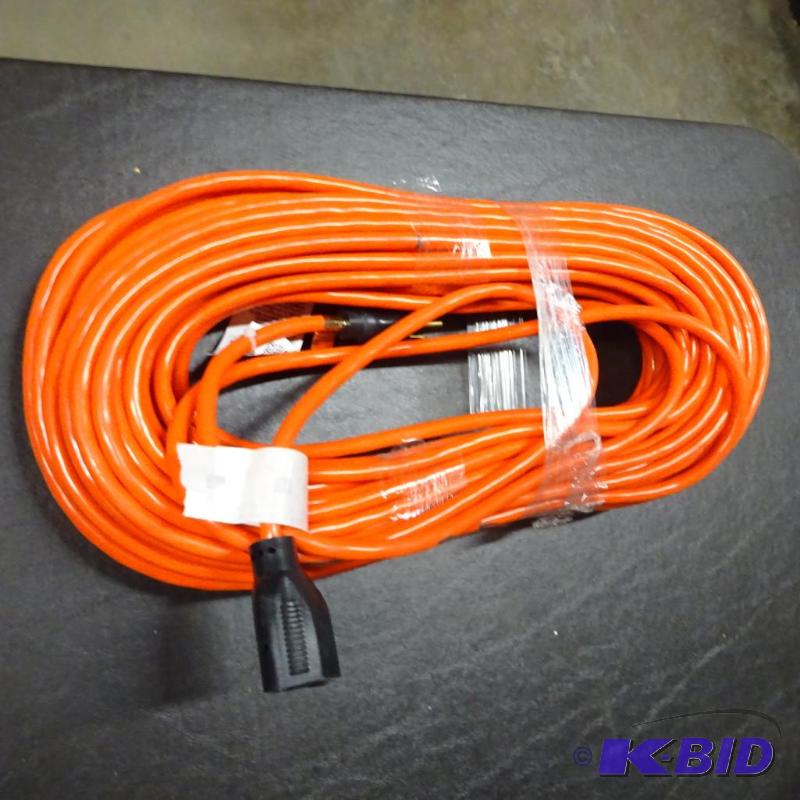 lot 70 image: New 50ft orange extension cord...