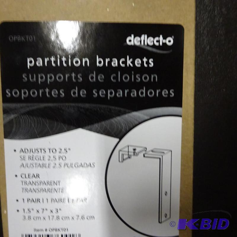 lot 76 image: New qty 6 boxes of Deflect-O brand partition ...