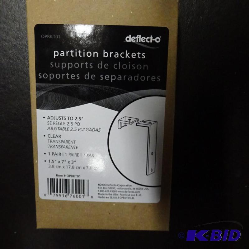lot 77 image: New qty 6 boxes of Deflect-O brand partition ...