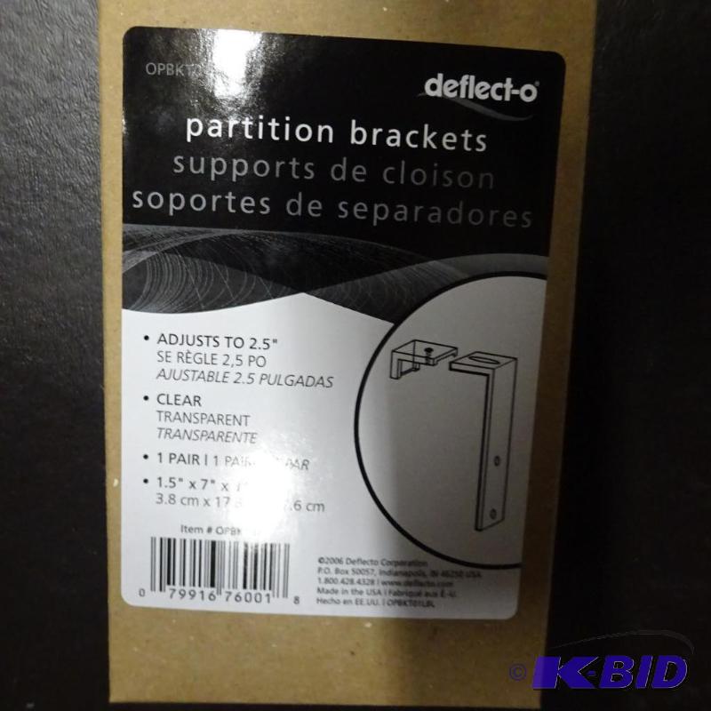 lot 78 image: New qty 6 boxes of Deflect-O brand partition ...