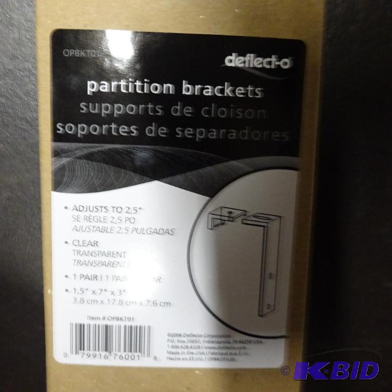 lot 79 image: New qty 6 boxes of Deflect-O brand partition ...