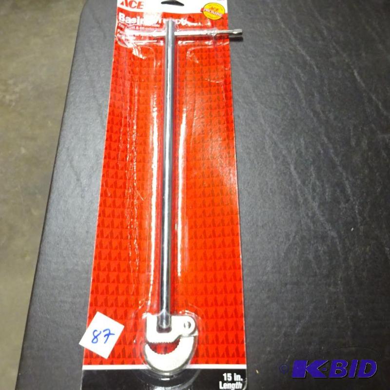 lot 88 image: New ACE 15in basin wrench. Chrome...