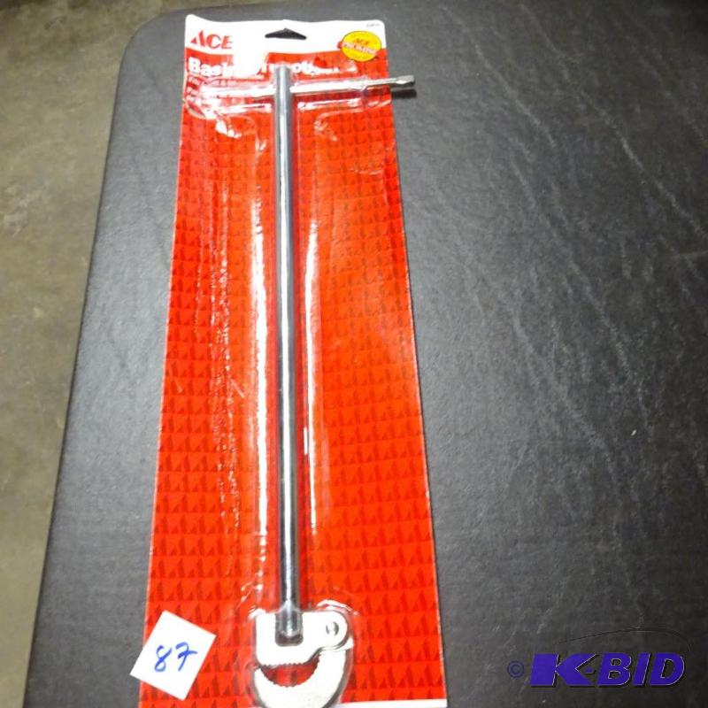 lot 89 image: New ACE 15in basin wrench. Chrome...