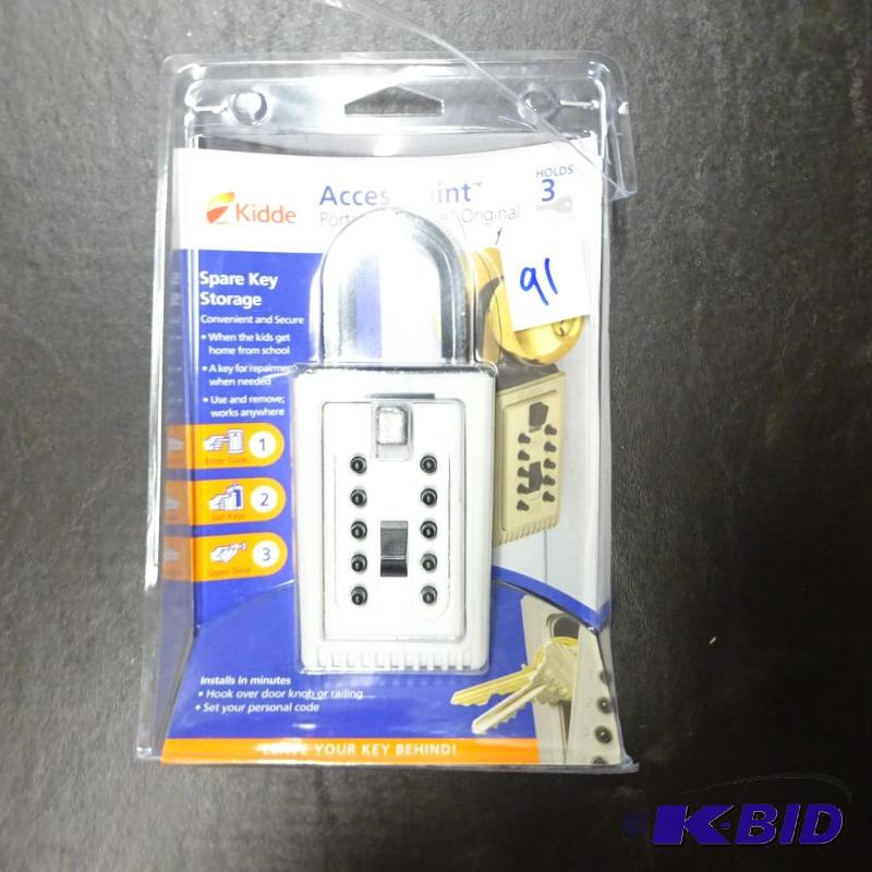 lot 91 image: New Kidde AccessPoint realators key box...
