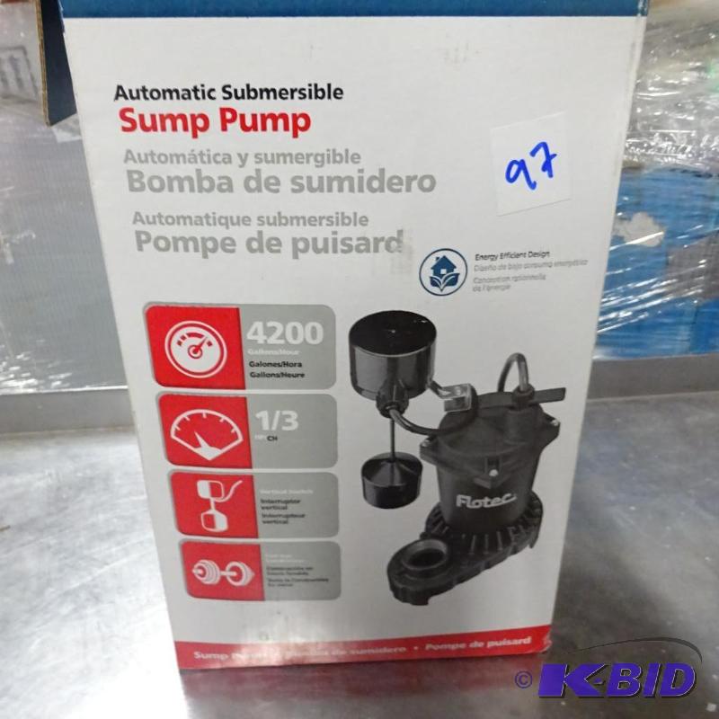 lot 97 image: Appears New in Box Flotec 4200 gph Automatic ...