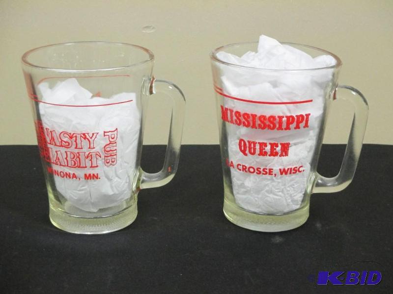 lot 15 image: Mississippi Queen LaCrosse WI & Nasty Habit Pub Winona Beer Pitchers