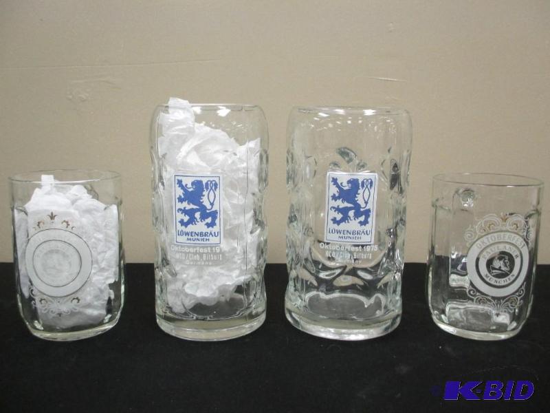 lot 22 image: 4 German Oktoberfest Beer Mugs