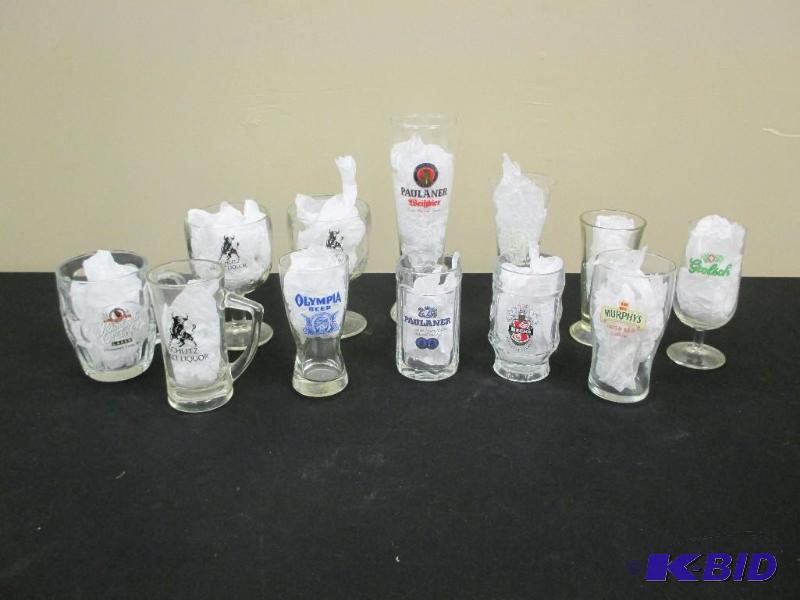 lot 23 image: Large Lot of Beer Mugs & Glasses