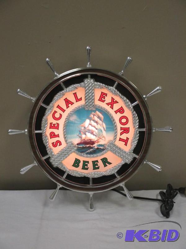 lot 7 image: Special Export Ships Wheel Bar Light