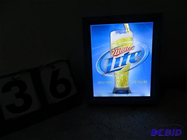 lot 36 image: Miller Lite Beer Sign