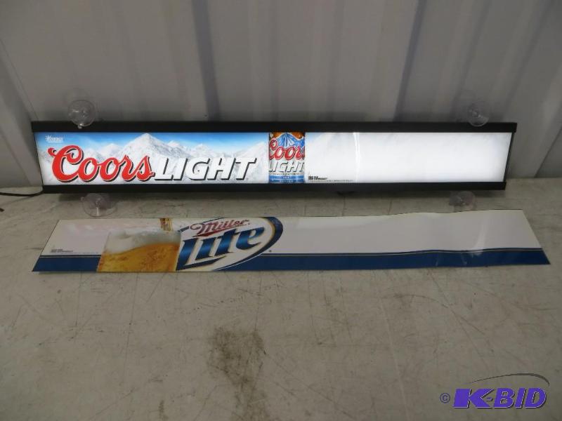 lot 69 image: Coors Light Miller Lite Interchangeable Lighted LED Sign