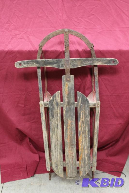 lot 12 image: Antique Wood Sled...