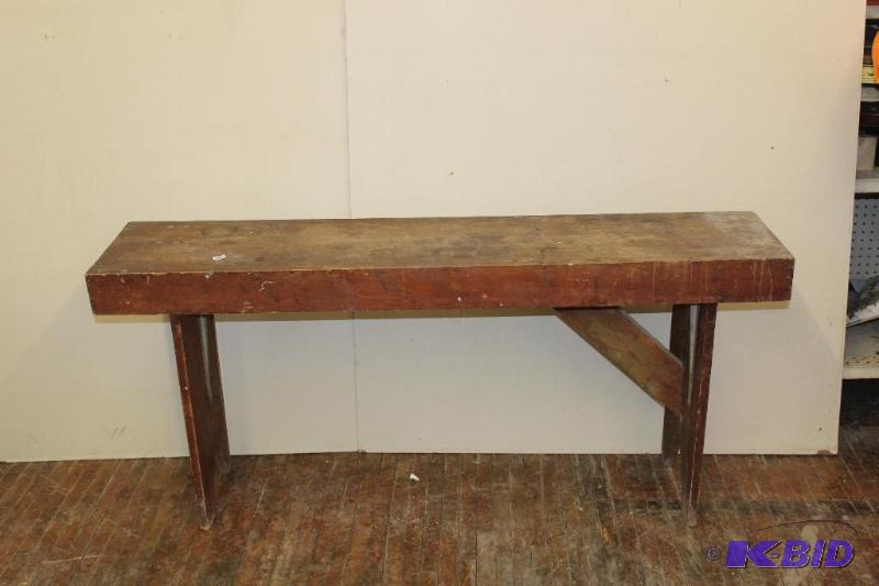 lot 120 image: Home Made Wooden Bench ...