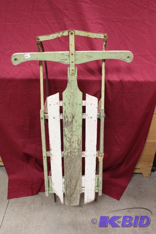 lot 14 image: Antique Wood Sled...