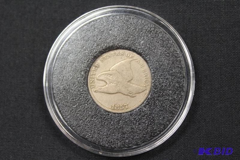 lot 25 image: 1857 Flying Eagle Cent