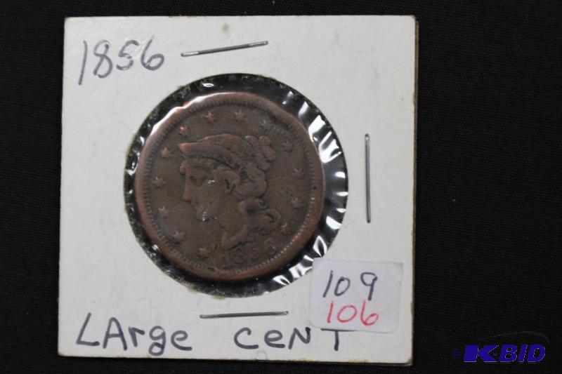 lot 26 image: 1856 Braided Hair Cent Slanted 5