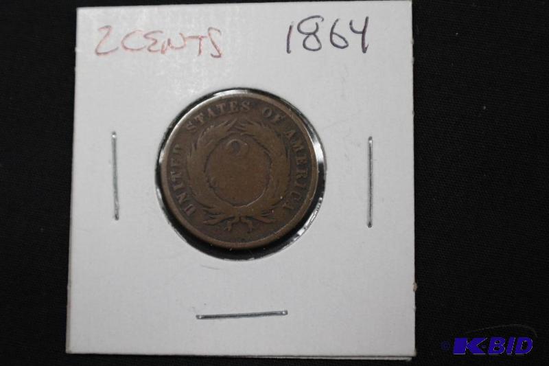 lot 28 image: 1864 2 Cents