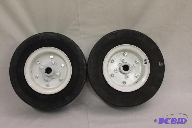lot 303 image: Pair of Kenda&nbsp4.103.50-6 Tires on Wheel...