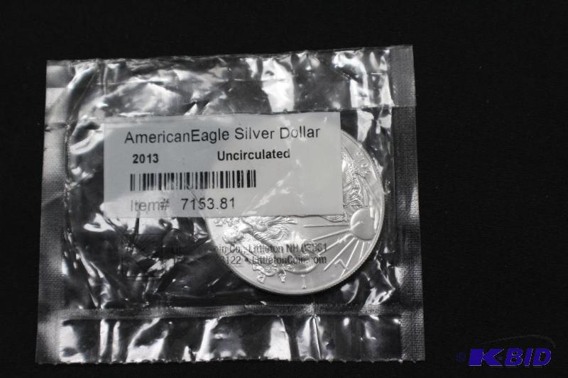 lot 36 image: 2013 American Eagle Silver Dollar Uncirculated