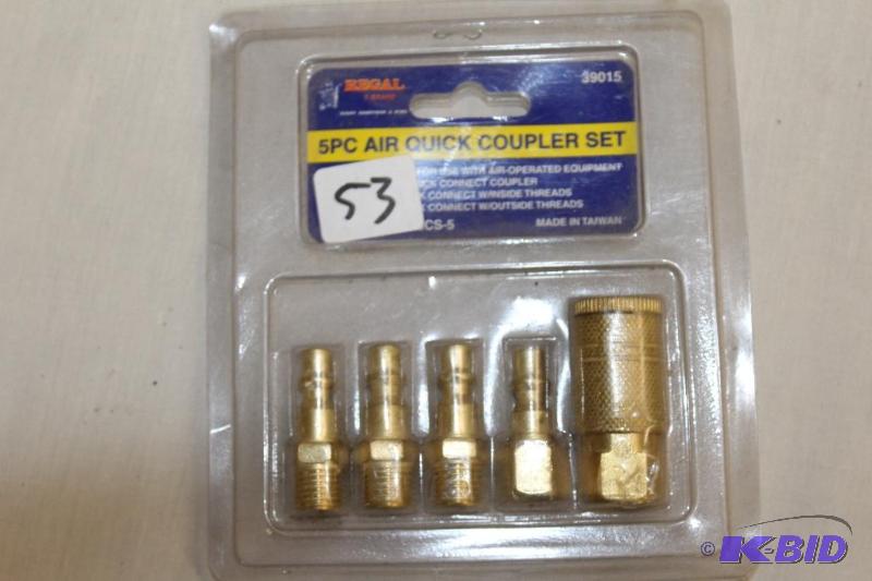 lot 53 image: 5 Piece Brass Quick Connect Kit...