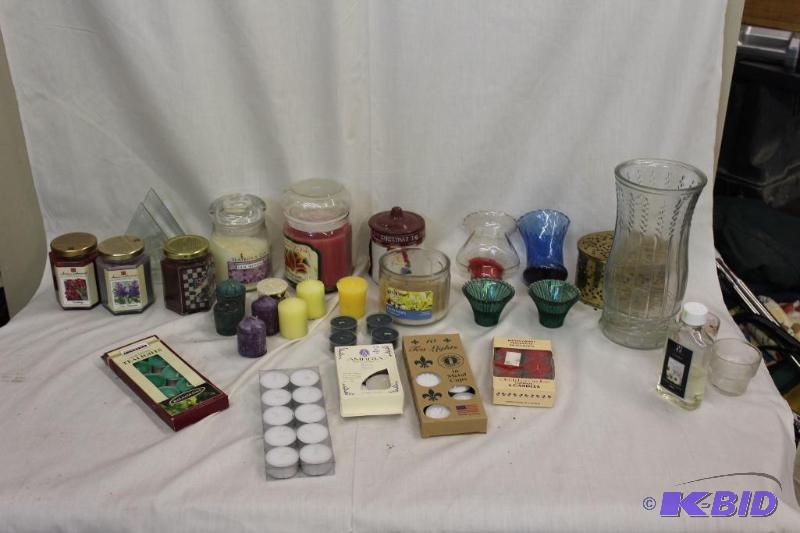 lot 65 image: Large Lot Of Candles and Candle Holders ...