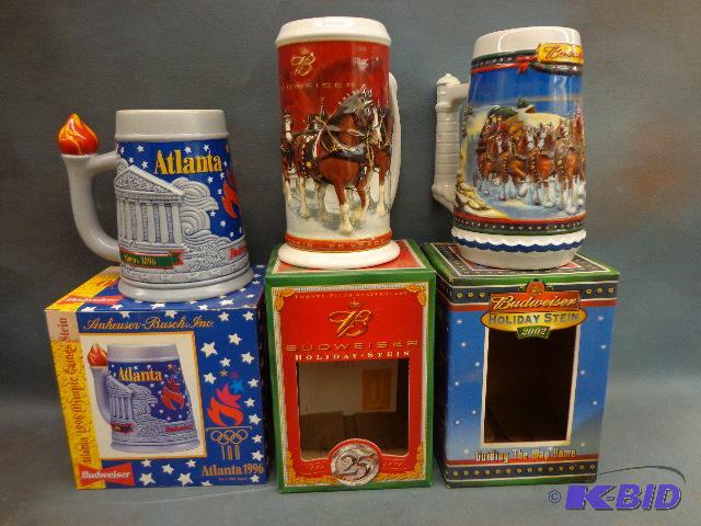 (3) Beer Steins   Budweiser Atlanta 1996 Olym...