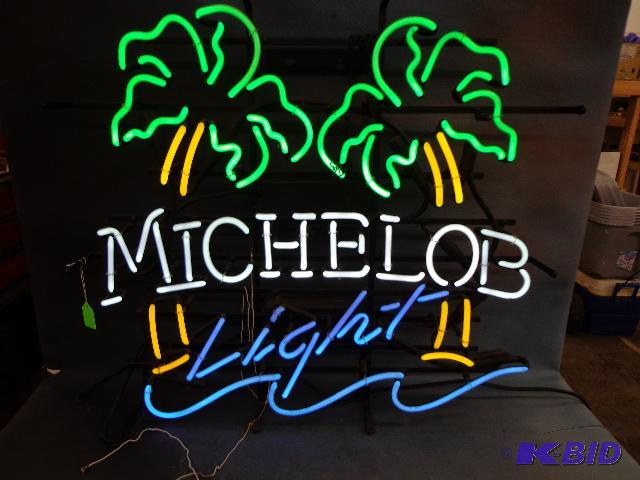 Michelob Neon Sign   Powers&nbspup and works...
