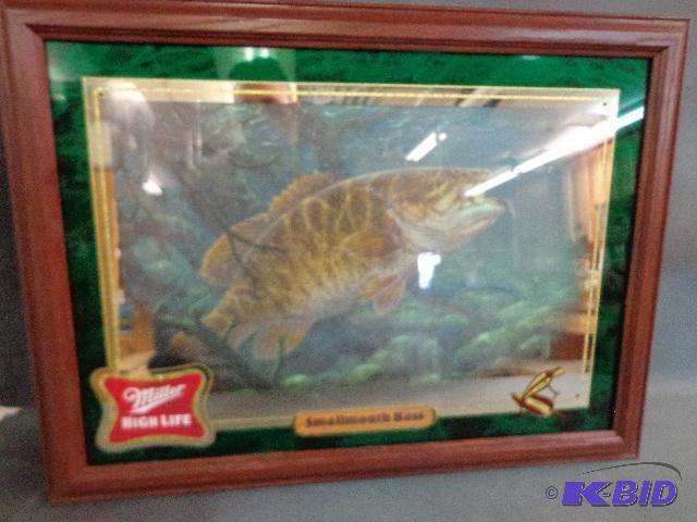 Miller High Life Mirror   Small Mouth Bass  2...