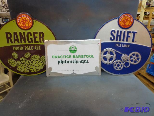 3 Metal Beer Signs   Finnegans&nbsp18 x 12  ...