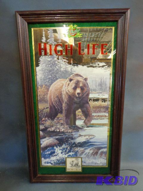 Miller High Life Mirror   &quotBrown Bear&qu...