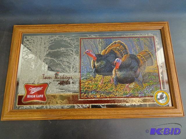 Miller High Life Mirror   &quotWild Turkey&q...