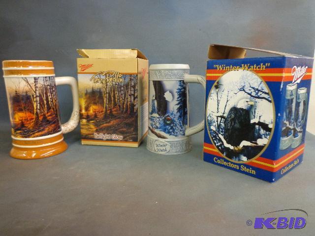 Miller Beers Steins   Winter Watch  Terry Red...