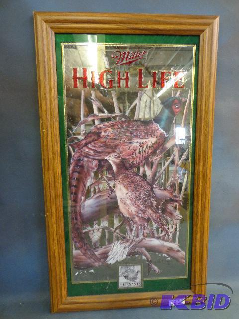 Miller High Life Mirror   Pheasants  15 x 26 ...