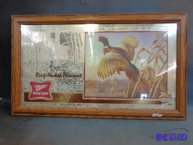 Miller High Life Mirror   Pheasants  26 x 15 ...