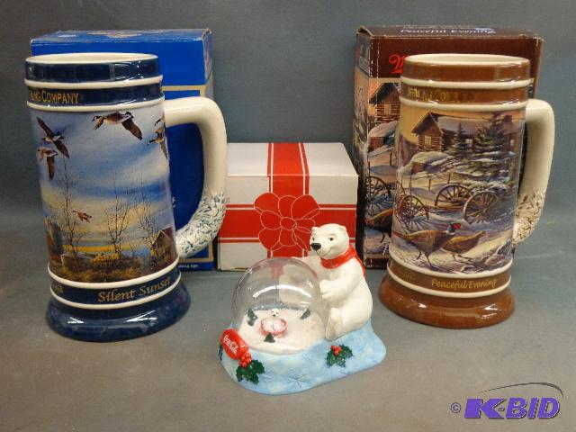 Coca-Cola Bear Snow Globe and &nbsp(2) Beer ...