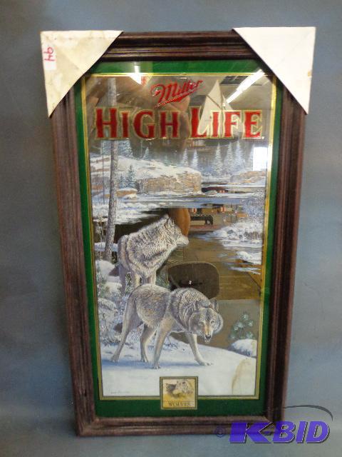 Miller High Life Mirrors   Wolves  15 x 26 ...