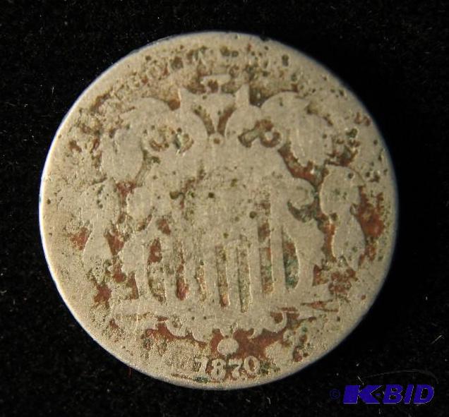 lot 118 image: 1870 SHIELD NICKEL