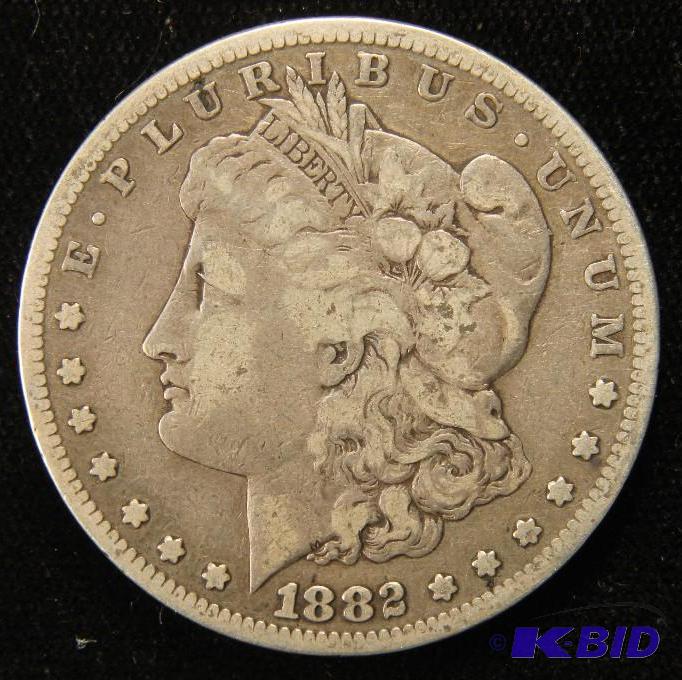 lot 12 image: 1882 S MORGAN DOLLAR VF