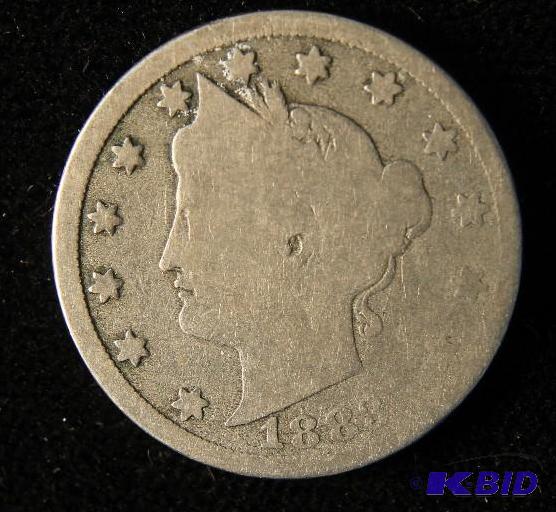 lot 121 image: 1883 WITH CENTS LIBERTY V NICKEL
