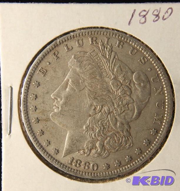 lot 127 image: 1880 MORGAN SILVER DOLLAR XF