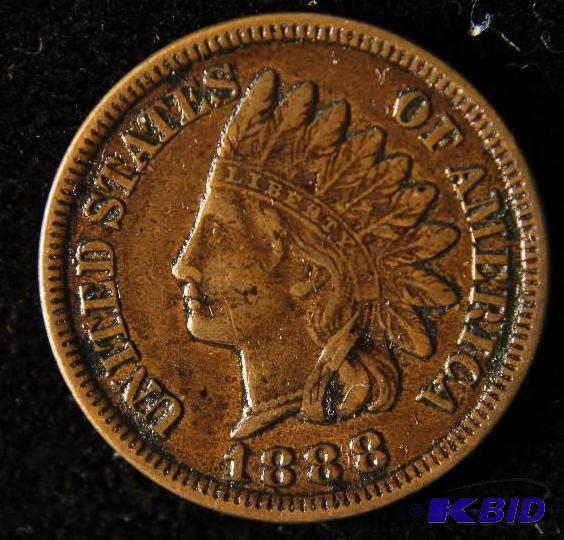 lot 135 image: 1888 INDIAN HEAD CENT XF