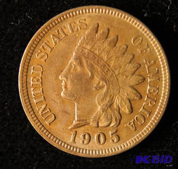 lot 136 image: 1905 INDIAN HEAD CENT AU